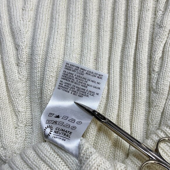 Reformation Skirt Knit Ribbed Ivory Mini Organic Cotton (S) - Picture 8 of 9